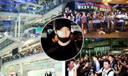 "Choáng" với lượng fans "khủng" đứng đợi Kim Woo Bin ở Thái Lan
