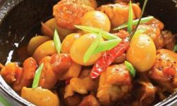 Thơm ngon đậm đà món gà kho gừng, trứng cút