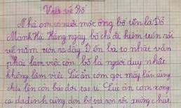 Chết cười với bài văn tả bố lười của bé