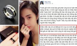 Thủy Tiên đáp trả gay gắt vì bị "ném đá" vụ tậu nhẫn hàng hiệu