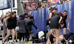 Đột nhập hậu trường thay đồ nhộn nhạo, che bạt đơn sơ của mẫu Trung Quốc