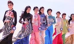 Thí sinh "Hoa hậu Đại Dương" tung bay áo dài giữa “sa mạc” Phan Thiết