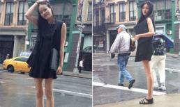 Tuyết Lan mộc mạc khoe chân dài ở trời Tây