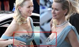 Sao nữ liên tục dùng tay "đỡ" ngực trên thảm đỏ Cannes