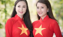 Dàn mỹ nhân Việt rạng rỡ áo dài đỏ sao vàng hát Quốc ca