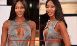 "Báo đen" Naomi Campbell táo bạo khoe ngực chảy xệ trên thảm đỏ