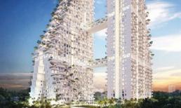 Tháp đôi dính liền bởi bể bơi lưng trời