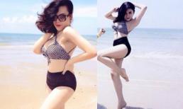 Bản sao chuyển giới của Hà Hồ khoe dáng táo bạo trên biển