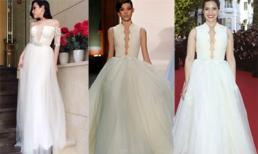 "Bản sao" Hà Hồ "đụng ý tưởng" với mẫu thiết kế sao ngoại từng mặc ở Cannes 2014