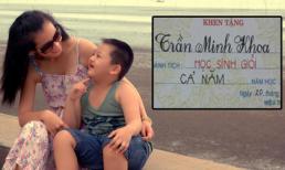Anh Thư hãnh diện khoe thành tích học tập của con trai