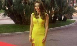 Mỹ Tâm váy vàng rực rỡ trên thảm đỏ lễ trao giải World Music Awards