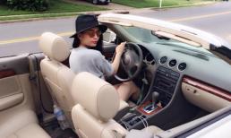 "Siêu vòng ba" Lan Hương khoe lái xế mui trần mượn bạc tỷ đi thăm Nhà Trắng