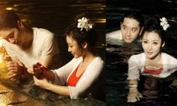 Liễu Nham tình tứ với trai Hàn dưới hồ bơi