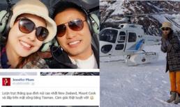 Jennifer Phạm khoe ảnh du ngoạn đỉnh núi New Zealand bằng trực thăng