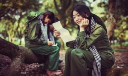 Nữ sinh xinh đẹp hóa trang làm thanh niên xung phong