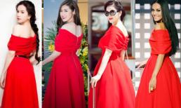 Loạt sao Việt "phát cuồng" vì váy đỏ của Lý Nhã Kỳ