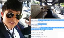 Quang Lê lại bị 'ném đá' vì khoe xe Limousine kệch cỡm