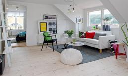 Bố trí 55m2 căng tràn cá tính và tươi xinh