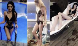 Andrea Aybar khoe dáng nuột nà bên bể bơi