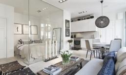 Căn hộ nhỏ vẫn thoáng đẹp nhờ vách kính