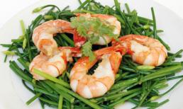 Tăng cường sinh lý phụ nữ với món tôm xào lá hẹ