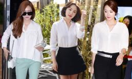 'Học lỏm' chiêu kết hợp sơ mi trắng đẹp như sao Hàn