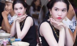 Ngọc Trinh chu môi đáng yêu trong tiệc mừng Đêm hội chân dài