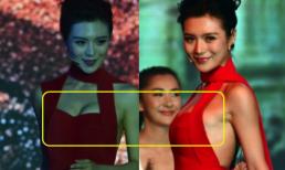 Sao nữ phản cảm "thả rông" lộ vòng một "bên cao bên thấp" 