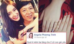 Angela Phương Trinh khoe quà kỷ niệm nhẫn vàng ba tặng hai chị em