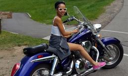 Thảo Trang cực ngầu trên mô tô "khủng" ở Mỹ