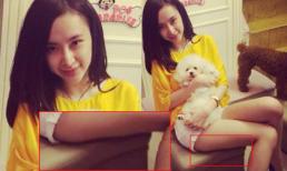 Angela Phương Trinh lại lạm dụng photoshop "gọt đùi" làm méo ghế