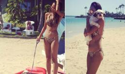 Siêu mẫu Minh Triệu khoe 3 vòng mượt mà ở Hawaii