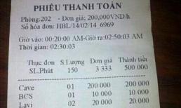Phẫn nộ với hóa đơn "Cave nhà nghỉ" ở Quất Lâm - Nam Định