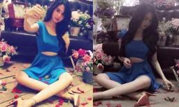 Ngọc Trinh với điệu ngồi "trẻ con" đáng yêu nhất từ trước đến nay