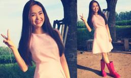 Phì cười với thời trang "nông thôn" đáng yêu của Minh Hằng