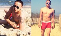 Fans "phát sốt" vì Cao Thái Sơn khoe body vạm vỡ trên biển