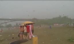 Kinh hoàng trận bão mưa đá như ngày tận thế