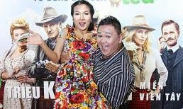 Minh Béo bồng bế “gái lạ” trên thảm đỏ