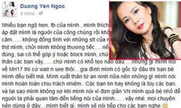 Dương Yến Ngọc lên tiếng vụ “biết trước MH17 gặp nạn“