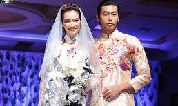 Mẫu Việt ngọt ngào áo dài cưới với khăn voan