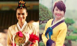 Ngắm hot girl Việt xinh lạ lẫm trong quốc phục nước bạn