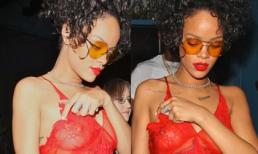 Choáng với bộ váy ngủ như không mặc gì của Rihanna