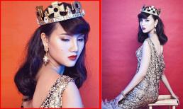 Diễn viên Thái Tú Anh đội vương miện hóa thân thành nữ hoàng 