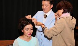 Mr Đàm tự tay làm tóc cho Phạm Thu Hà trước liveshow 'khủng'