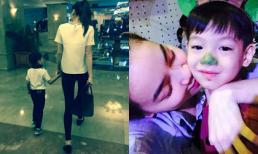 Hồ Ngọc Hà một mình đưa Subeo đi ăn tối mừng năm mới