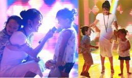 Nhóc tỳ nhà Hồng Nhung vui hết cỡ khi được biểu diễn trên sân khấu