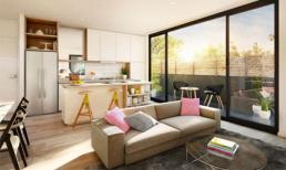 Mẫu phòng khách thiết kế mở tuyệt đẹp cho căn hộ chung cư nhỏ