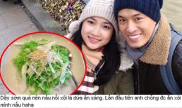 Vợ 9x Lam Trường trổ tài nấu nướng đảm đang 