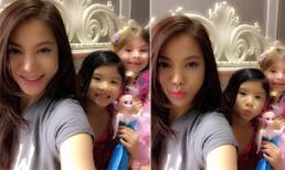 Trương Ngọc Ánh 'đọ' vẻ 'xì tin' với con gái Bảo Tiên