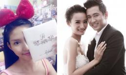 Hé lộ thiệp cưới đơn giản của Lê Thúy và Khải An